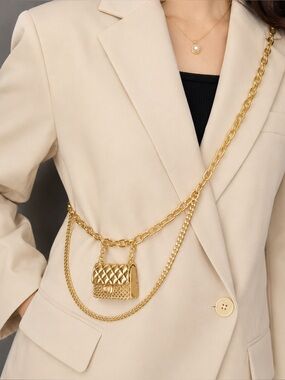 Vintage Style Mini Bag Chain Belt